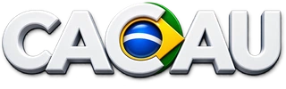 Logo oficial CACAU com o segundo C nas cores do Brasil
